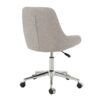 Modern Teddy Fleece Fabric Dining Chair With Chrome Legs, Soft And Comfortable - Gray - Image 12