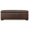 Gabbie - Rectangular Storage Upholstered Ottoman - Brown - Image 2
