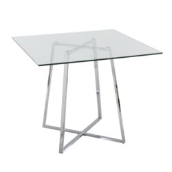 Cosmo - Contemporary Square Dining Table Legs - Clear