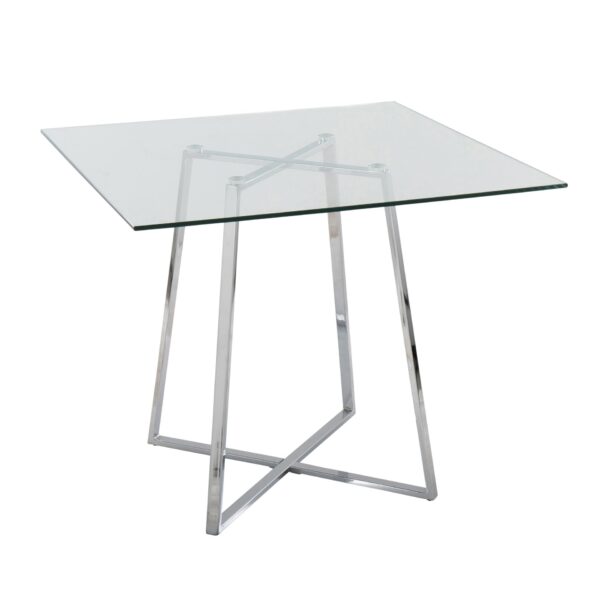 Cosmo - Contemporary Square Dining Table Legs - Clear