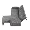 Convertible Futon Sofa Bed Futon Sofa Couch With An Adjustable Backrest, A Reversible Chaise Lounge And 2 Removable Armrest Pillows For Living Room - Gray - Image 20