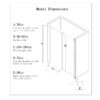 Frameless Single Sliding Soft Close Shower Door, 5 / 16" Clear Nano Coated Tempered Glass And 304 Stainless Steel Handle - Matte Black - Image 3