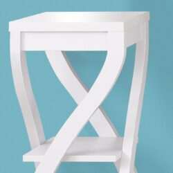 Accent Table, Square, Contemporary & Modern - White