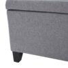 Contemporary Storage Ottoman Bench With Polyester Upholstery - Gray - Image 15