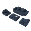 Modern Oversized Modular Sectional Sofa, Sparkling Chenille Fabric Soft Cushion Sofa With 8 Pillows, 8 Pieces Diy Combination Tufted Sofa, No Assembly Required - Blue - Image 21
