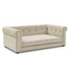 Modern Elegant Rectangle Pet Bed, Durable Elevated Dog Sofa - Beige - Image 11