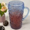 Paisley - Unbreakable Plastic Water Pitcher With Lid And Spout, Bpa Free, 2.5 Quarts - Blue - Image 2