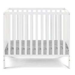 Palmer - 3 In 1 Convertible Mini Crib With Mattress Pad - White