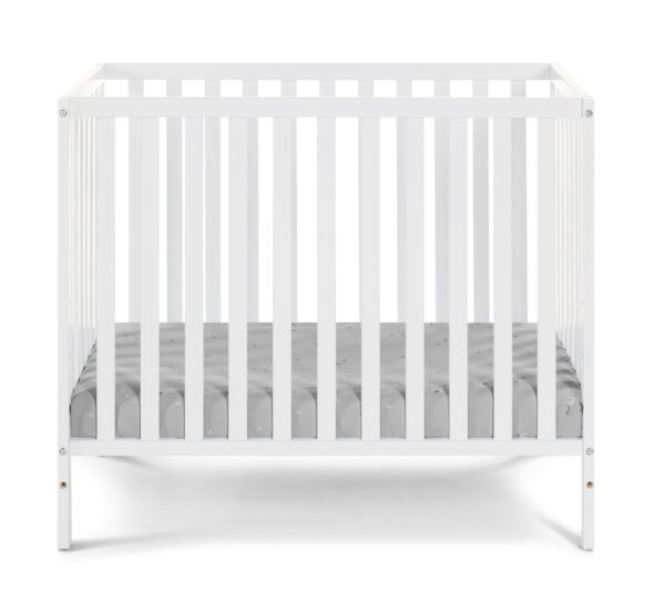 Palmer - 3 In 1 Convertible Mini Crib With Mattress Pad - White