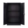 Metal Storage Cabinet With Locking Doors And Adjustable Shelf, Folding Filing Storage Cabinet, Folding Storage Locker Cabinet For Home Office, School, Garage - Black - Image 8