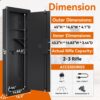 Wall Gun Safe, Gun Safes For Home, Gun Safes & Cabinets, Wall Safes Between The Studs, Quick Access Rifle Safe With Removable Shelf And Digital Keypad - Black - Image 2