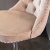 Swivel Velvet Barstools Adjusatble Seat Height From 25-33", Modern Upholstered Chrome Base Bar Stools With Backs Comfortable Tufted For Home Pub And Kitchen Island (Set of 2) - Khaki - Image 17