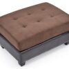 Stylish Contemporary Ottoman - Chocolate - Image 2