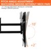 Full Motion TV Wall Mount Bracket For 40 120" TV Dual Arm Tilt & Swivel Vesa 800 X 400 Mm 132 Lbs Load - Black - Image 8