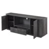 Modern Wavy TV Stand Rounded Sideboard With Storage Cabinet - Black - Image 7