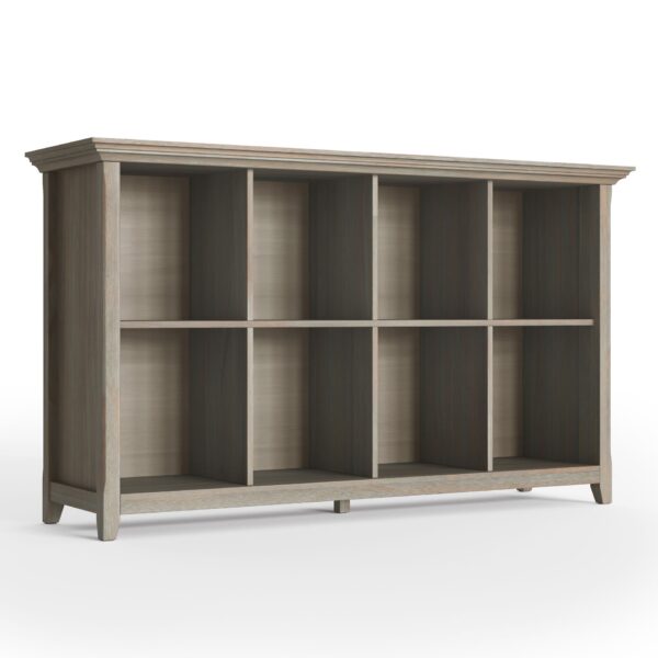 Amherst - 8 Cube Storage Sofa Table - Distressed Gray