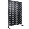 Outdoor / Indoor Privacy Screen Metal Privacy Screen, Freestanding Decorative Privacy Screen For Deck Balcony Patio - Black - Image 7