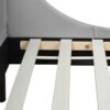 Aspen - Queen Vertical Tufted Modern Headboard Platform Bed Set - Opal Gray - Image 8