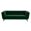 Addison - Large Velvet Sofa - Dark Green / Green - Image 7