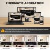 3 In 1 Pull Out Sofa Bed, Convertible Sleeper Sofa Bed, King Size Sofa Bed, Chaise Lounge, Velvet T3 Seater Sofa With Movable Ottoman, Tufted Design - Black - Image 12