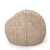 Vida - Modern 5 Foot Rounded Bean Bag - Snow White / Beige - Image 4