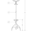 Coat Rack, Hall Tree, Free Standing, 12 Hooks, Entryway, Umbrella Holder, Contemporary & Modern - Silver - Image 5
