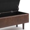 Shay - Mid Century Rectangular Storage Ottoman - Distressed Chestnut Brown - Image 5