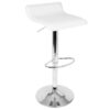 Ale - Contemporary Adjustable Barstool (Set of 2) - White - Image 2