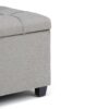 Sienna - Storage Ottoman Bench - Dove Gray - Image 5