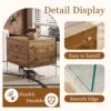 Double Drawer Bedside Table - Wood - Image 7