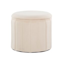 Lindsey - Contemporary & Glam Folding Storage Ottoman - Cream