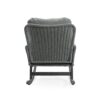 Contemporary Minimalist Wicker Rocking Chair & Soft Polyester Cushions And Durable Wooden Frame (Set of 2) - Gray - Image 8