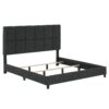 King Size Squares Upholstered Platform Bed - Gray - Image 2