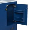 Bathroom Vanity With Single Sink, Combo Cabinet Undermount Sink, Bathroom Storage Cabinet With 2 Doors And A Drawer, Soft Closing, Multifunctional Storage, Solid Wood Frame - Blue - Image 20