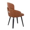 Dahlia - Contemporary Dining Chair (Set of 2) - Camel / Black - Image 4