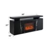 Drisana - Mirrored TV Stand With Fireplace - Black - Image 6