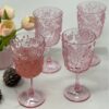 Paisley - Unbreakable Acrylic Wine Glass (Set of 4), Bpa Free, 13Oz - Pink - Image 2