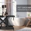 Super Deluxe Electric Pet Grooming Table, 110V / 220V Professional Groomer Recommend Height Adjust From 8 Up To 36" - Black - Image 13