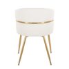 Cinch - Glam / Art Deco Dining Chair (Set of 2) - Gold / White - Image 5