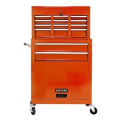 High Capacity Rolling Tool Chest With Wheels And Drawers, 8 Drawer Tool Storage Cabinet - Orange