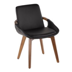 Cosmo - Mid-Century Chair - Walnut / Black