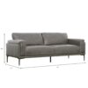 Onyx - Leather Sofa - Gray - Image 6