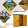 Outdoor Storage Shed With Lockable Door, Wooden Tool Storage Shed With Detachable Shelves & Pitch Roof - Natural - Image 5