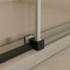 Semi Frame Single Sliding Shower Door, 304 Stainless Steel, 5 / 16" Tempered Clear Glass - Matte Black - Image 8