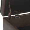 Cosmopolitan - Storage Ottoman Bench With Open Bottom - Chocolate Brown - Image 4