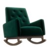 Demetrius - Solid Wood Rocking Chair - Green - Image 5
