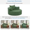 360° Swivel Chair Accent Barrel Chair Swivel Round Sofa Chair With 3 Removable Pillows For Living Room, Office And Hotel - Green - Image 8