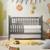Crib 5 In 1 Convertible, Converts From Baby Crib To Toddler Bed, Fits Standard Full Size Crib Mattress - Storm Gray - Image 11