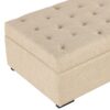 Convertible Folding Sofa Bed Ottoman With Memory Mattress And Tufted Design - Beige - Image 20