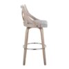Charlotte - Farmhouse Fixed Height Barstool With Swivel With Round Footrest (Set of 2) - Light Gray - Image 3